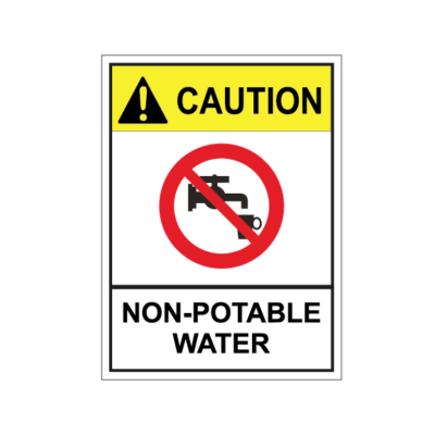 CAUTION NON POTABLE WATER