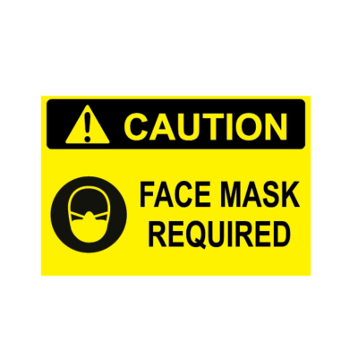 Caution Face Mask Required