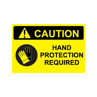 Caution Hand Protection Required