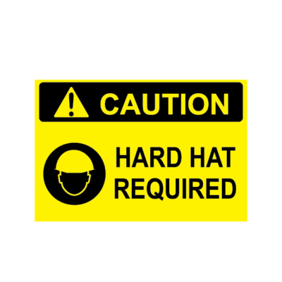 Caution Hard Hat Required