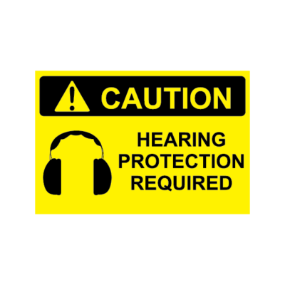 Caution hearing protection required