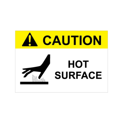Caution hot surface