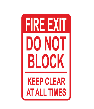 FIRE EXIT DO NOT BLOCK