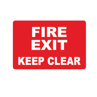 FIRE EXIT KEEP CLEAR