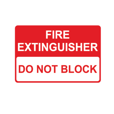 FIRE EXTINGUISHER DO NOT BLOCK
