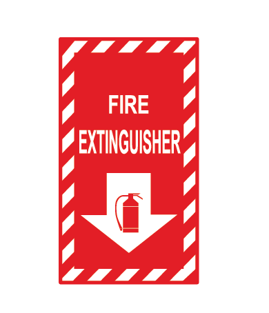 FIRE EXTINGUISHER WITH STRIPES