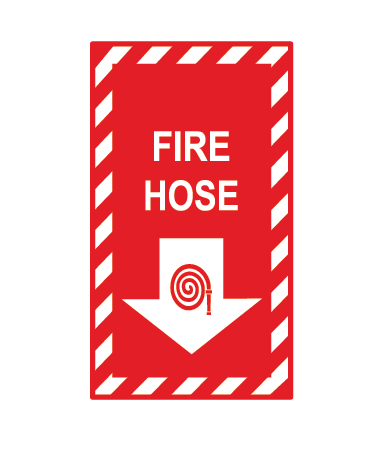 FIRE HOSE WITH STRIPES