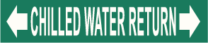 PIPE MARKER- CHILLED WATER RETURN WITH ARROW