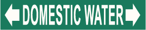 PIPE MARKER- DOMESTIC WATER WITH ARROW