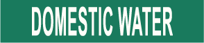 PIPE MARKER- DOMESTIC WATER