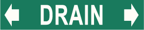 PIPE MARKER- DRAIN WITH ARROW