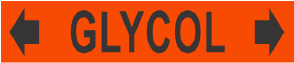 PIPE MARKER- GLYCOL WITH ARROWS