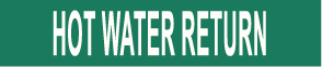 PIPE MARKER- HOT WATER RETURN