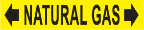 PIPE MARKER- NATURAL GAS WITH ARROWS
