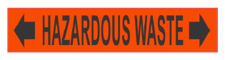 PIPE MARKER-NATURAL HAZARDOUS WASTE WITH ARROW