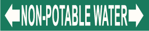 PIPE MARKER-NON POTABLE WATER WITH ARROWS