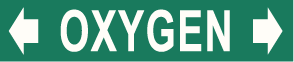 PIPE MARKER- OCYGEN WITH ARROW