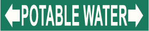 PIPE MARKER- POTABLE WATER WITH ARROWS