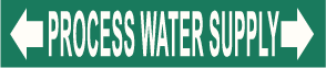 PIPE MARKER- PROCESS WATER SUPPLY WITH ARROWS