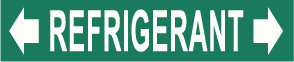 PIPE MARKER- REFRIGERANT WITH ARROWS