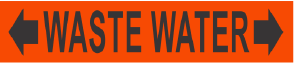 PIPE MARKER-WASTE WATER WITH ARROW