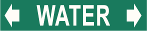 PIPE MARKER- WATER WITH ARROW