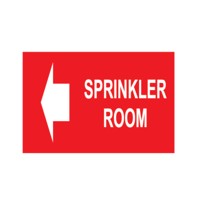 SPRINKLER ROOM LEFT ARROW