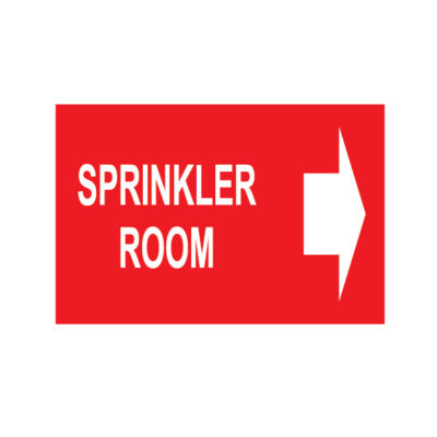 SPRINKLER ROOM RIGHT ARROW