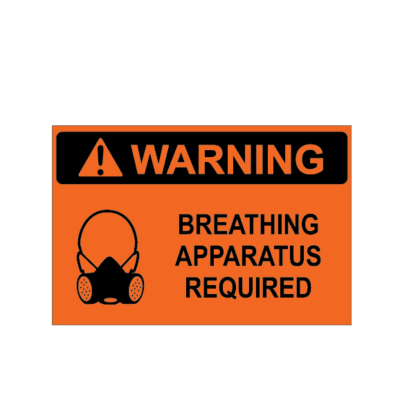 Warning breathing aparatus required