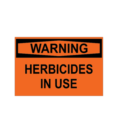 Warning herbicides in use