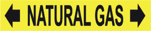 PIPE MARKER-NATURAL GAZ WITH ARROWS