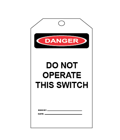 DO NOT OPERATE THIS SWITCH