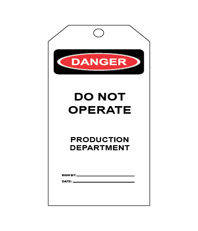DO NOT OPERATE PRODUCTION DEPARTMENT