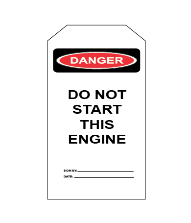 DO NOT START THIS ENGINE