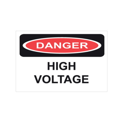 Danger High Voltage Writing Only