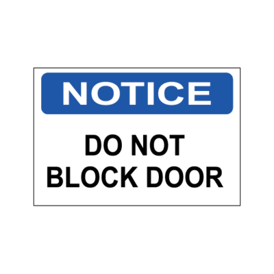 Do Not Block Door