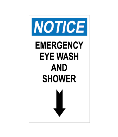 Notice Emergency Eyewash And Shower