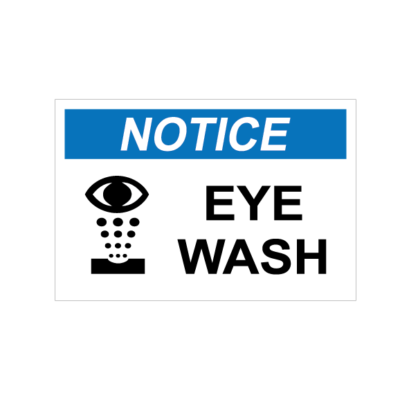 Notice Emergency Eyewash Station With Pictogram