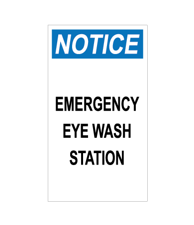 Notice Emergency Eyewash Station
