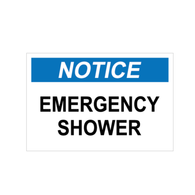 Notice Emergency Shower